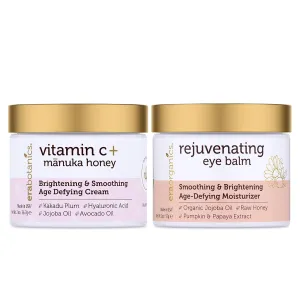 Era Organics Vitamin C Face & Organic Eye Cream – Nourishing Vitamin C Face Cream for Fine Lines, Wrinkles   USDA Organic Eye Balm for Puffiness, Bags – Made in USA, Safe For Sensitive Skin