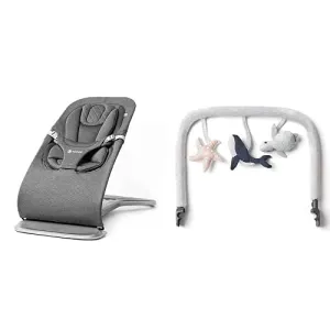 Ergobaby Evolve Bouncer and Toy Bar Set - Charcoal Grey
