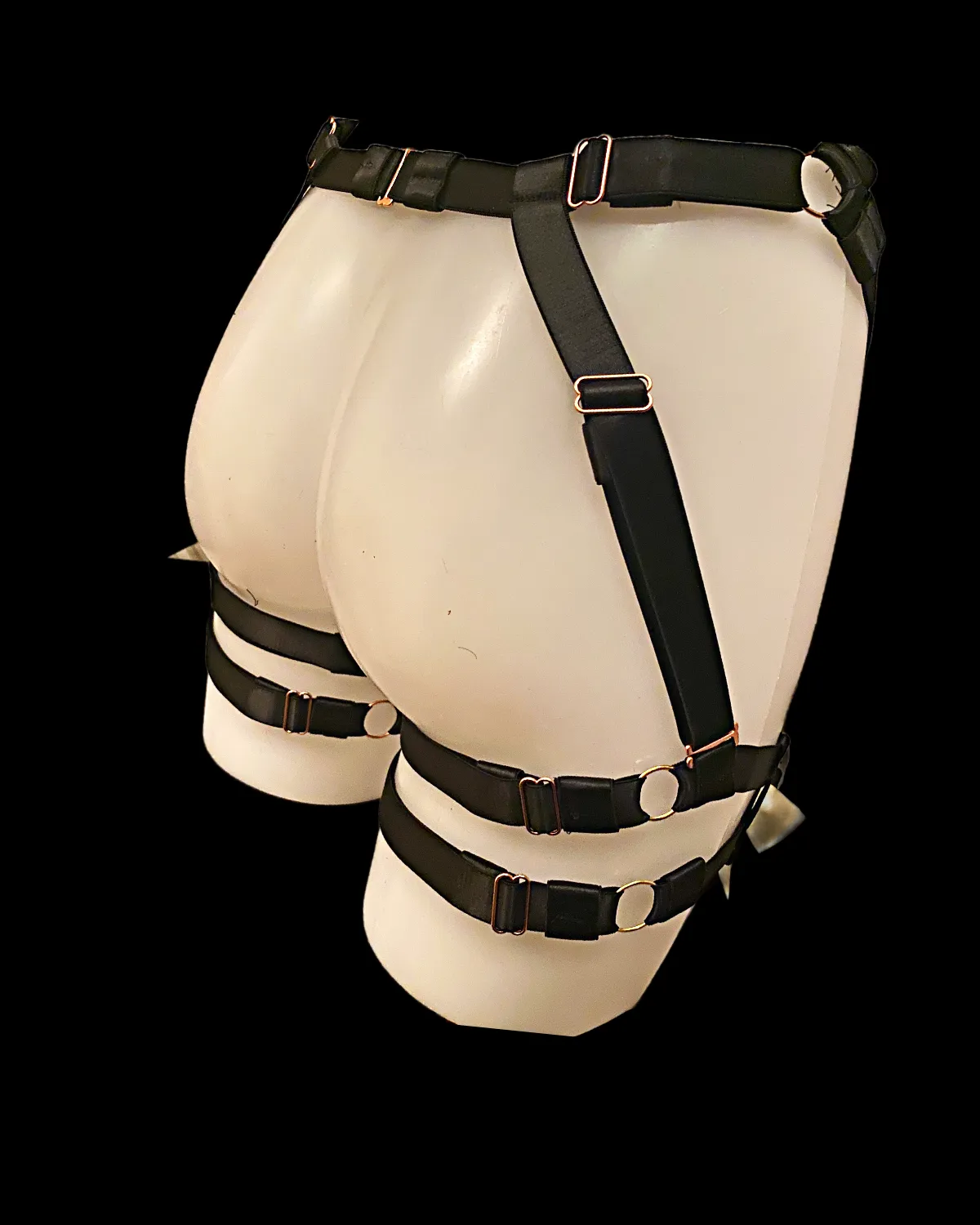 EVANGELINE Double Garter Belt with Bows, Made to order