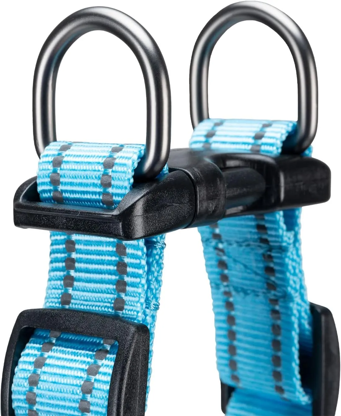 EXCELLENT ELITE SPANKER No Pull Dog Harness Step-in Adjustable Reflective Vest Soft Padded Easy Pet Chest Strap with Leash Clips for Small Medium Large Dogs Walking Training(Light Blue-L)