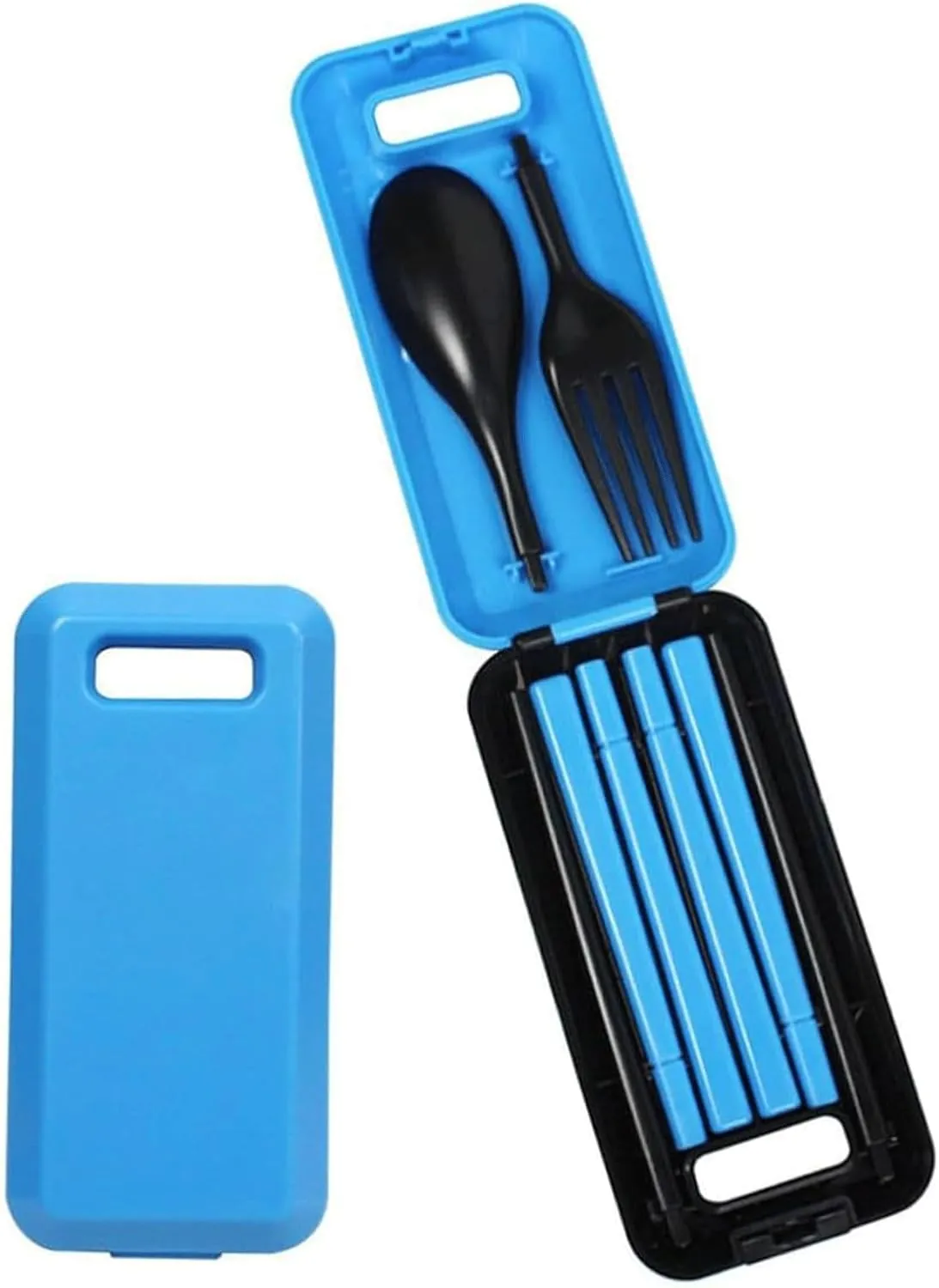 EYPKPL Flatware Flatware Set 3 Pcs Travel Fold Cutlery Set with Storage Box Knife Fork Spoon Reusable Dinner Forks Portable Tableware Set Comfortable Grip