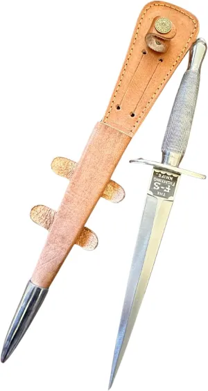 Fairbairn-Sykes Commando Knife 12.5 Inch Pattern 1 with Scabbard – WWII Replica Combat Blade