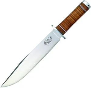 Fallkniven NL1 Fine Edge Fixed Blade Knife with Leather Sheath, Brown