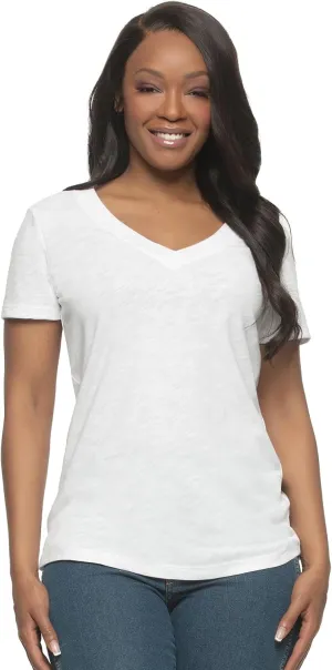 Felina - Women's Slub Jersey V-Neck Tunic - Lightweight Casual Top, Cotton Modal Blend