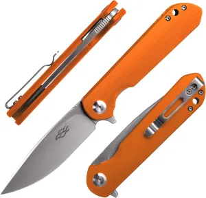 Firebird GANZO FH41S-OR Pocket Folding Knife D2 Steel Blade G10 Anti-Slip Handle with Clip Fishing Hunting Camping Outdoor Flipper EDC Pocket Knife Best Gift for Men and Women (Orange)