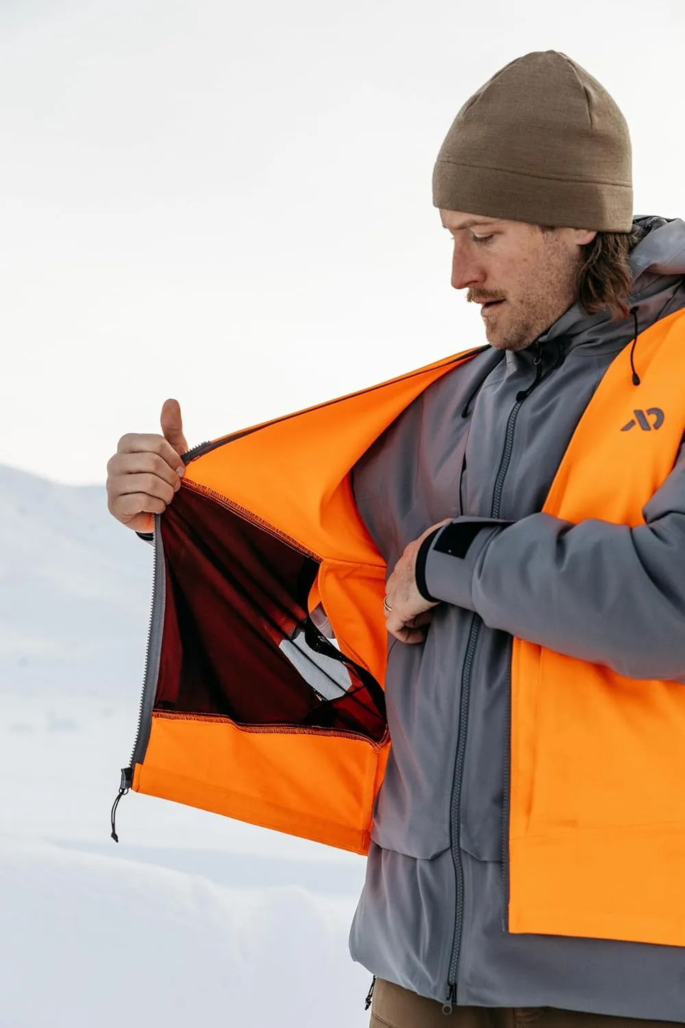First Lite Men's Charge Hunters Orange Vest - Lightweight High-Visibility Hunting Vest