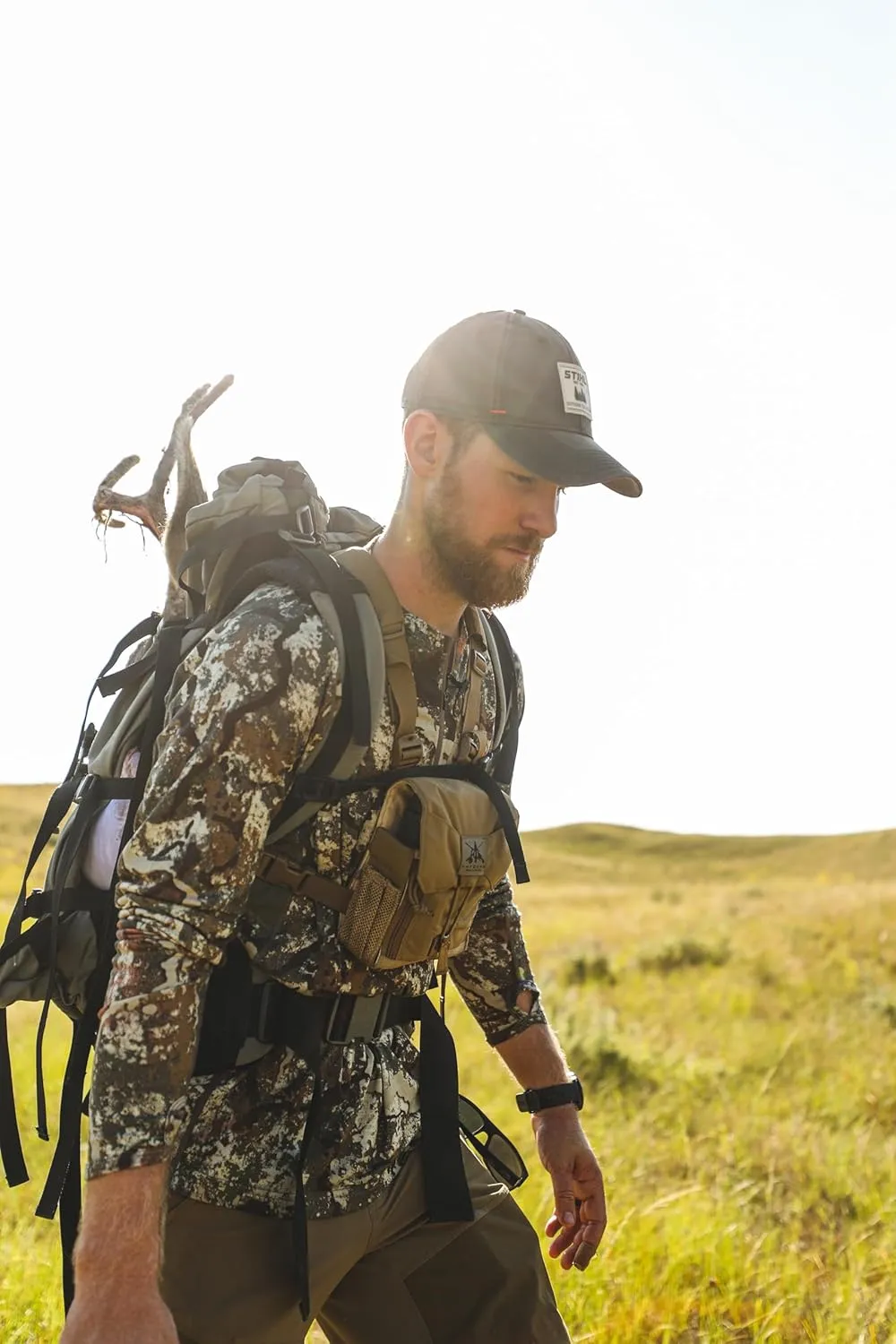 First Lite Men's Wick Quarter Zip - Ultralight Merino Wool Camo Hunting Baselayer