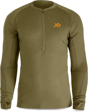 First Lite Men's Wick Quarter Zip - Ultralight Merino Wool Camo Hunting Baselayer