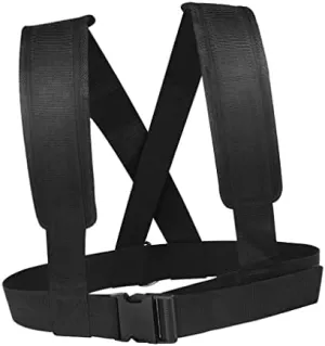 Fitness Sled Harness Strength Padded Shoulder Strap Workout Pull Resistance Band Trainer Equipment for Tire Sled Training
