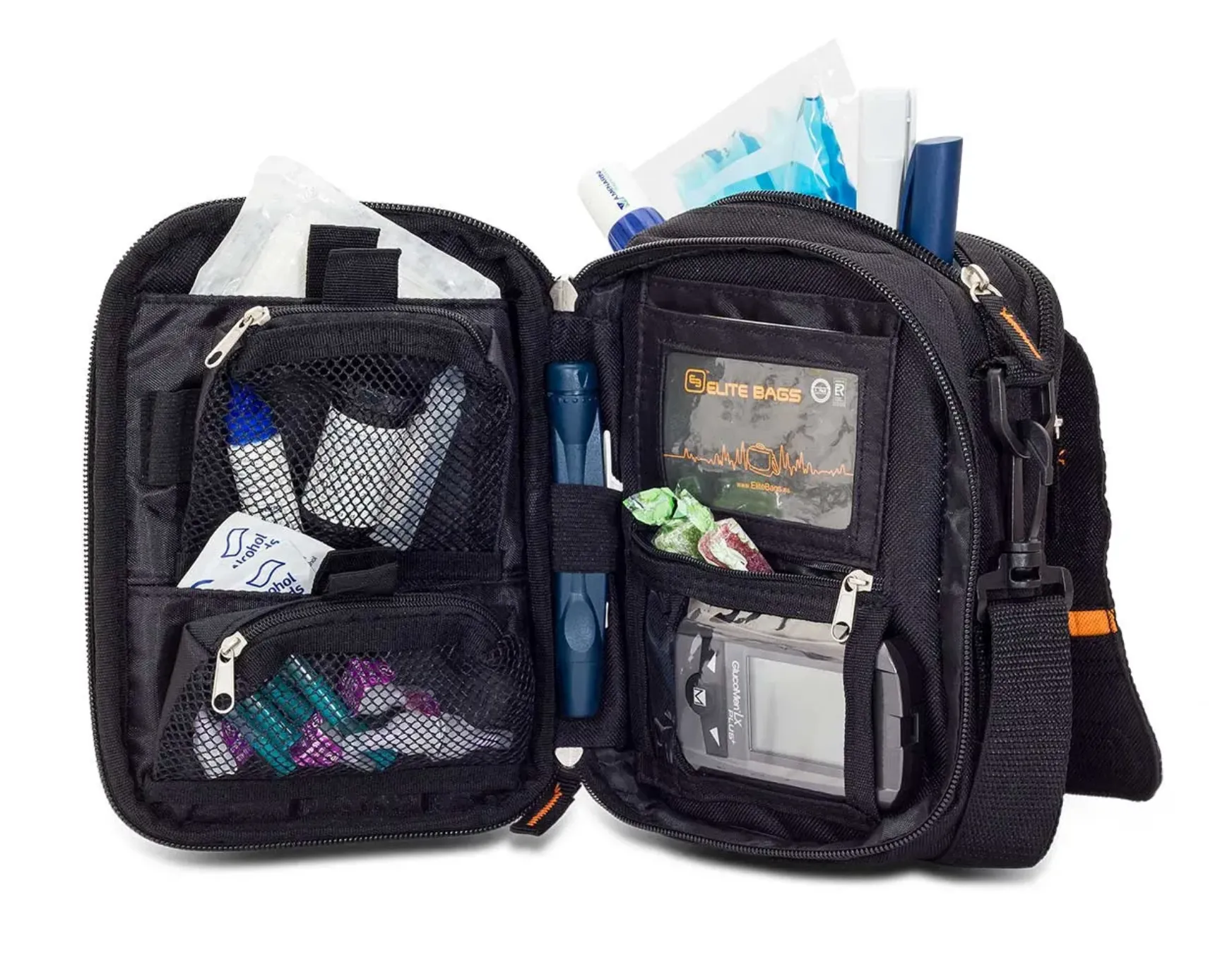 FITS Diabetes Travel Bag Isothermal Pouch Black with Gel Cool Pack