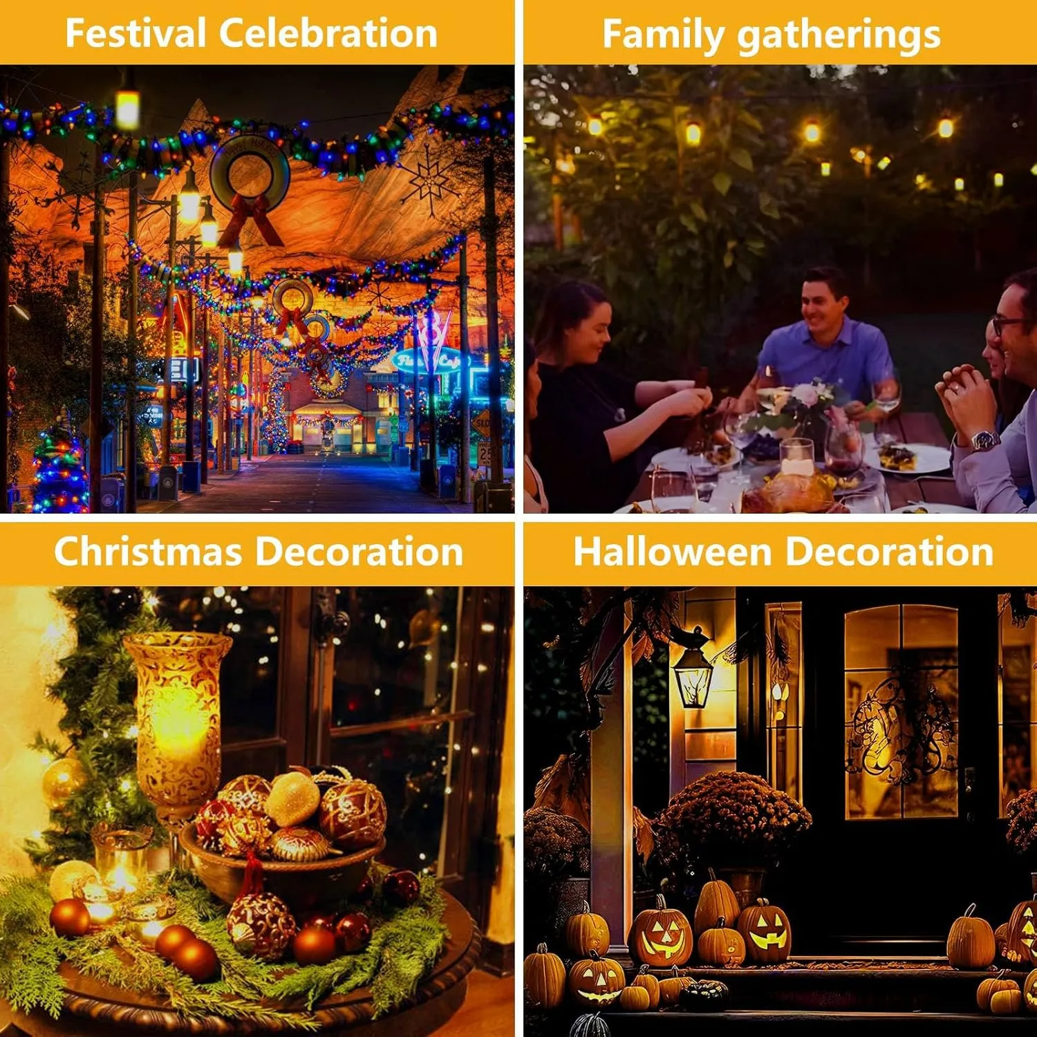 Flame Light Bulbs, 4 Modes LED Flame Effect Light Bulb, E26 Base Flickering Light Bulb with Gravity Sensor,Flickering Light Bulbs Halloween Home Party (4 Pack)