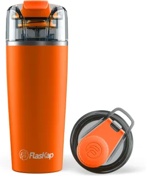 Flaskap Madic System: 6oz/9oz Dispenser Kap and 22oz/30oz Insulated Tumbler, Accessories, Leak Proof Lid, Tumbler Attachment, Stainless Steel Water Bottle
