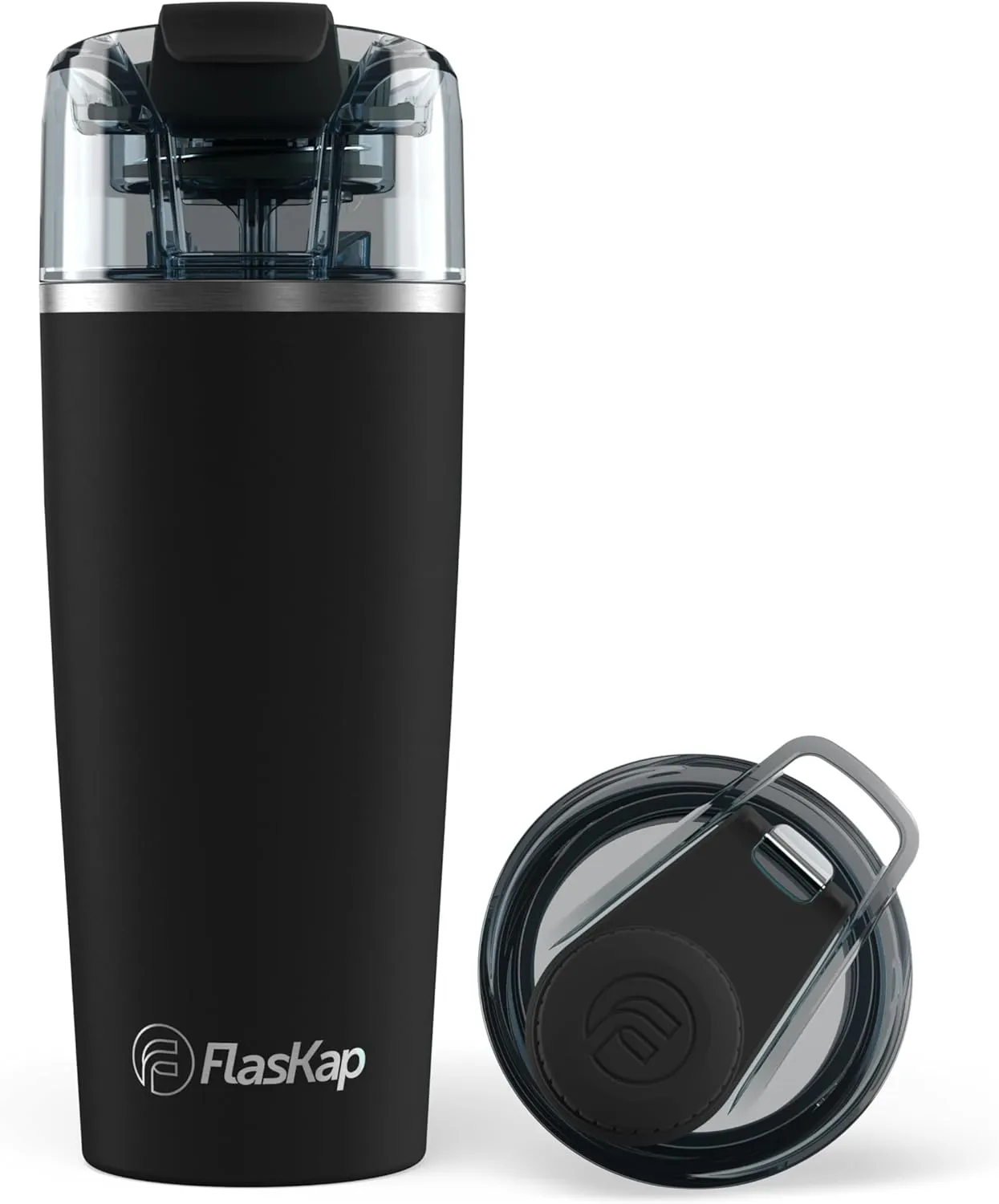 Flaskap Madic System: 6oz/9oz Dispenser Kap and 22oz/30oz Insulated Tumbler, Accessories, Leak Proof Lid, Tumbler Attachment, Stainless Steel Water Bottle