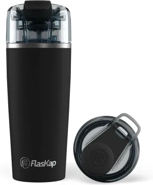 Flaskap Madic System: 6oz/9oz Dispenser Kap and 22oz/30oz Insulated Tumbler, Accessories, Leak Proof Lid, Tumbler Attachment, Stainless Steel Water Bottle