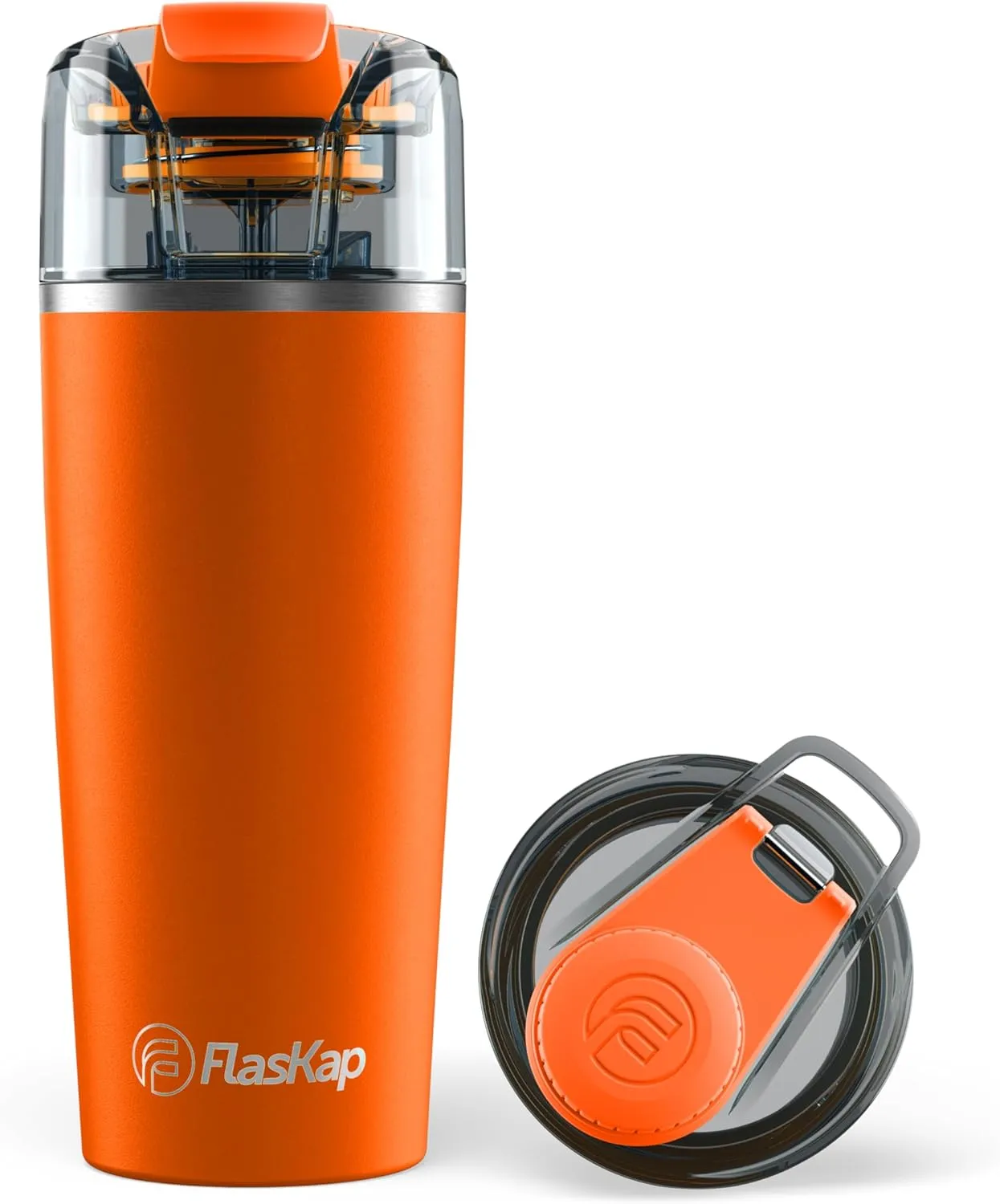 Flaskap Madic System: 6oz/9oz Dispenser Kap and 22oz/30oz Insulated Tumbler, Accessories, Leak Proof Lid, Tumbler Attachment, Stainless Steel Water Bottle