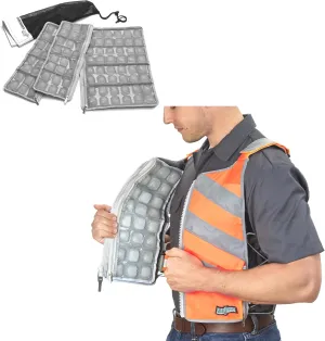 FlexiFreeze Professional Series Ice Vest - Hi-Vis Orange Professional Series Replacement Refill Panels for Pro Series Ice Vests
