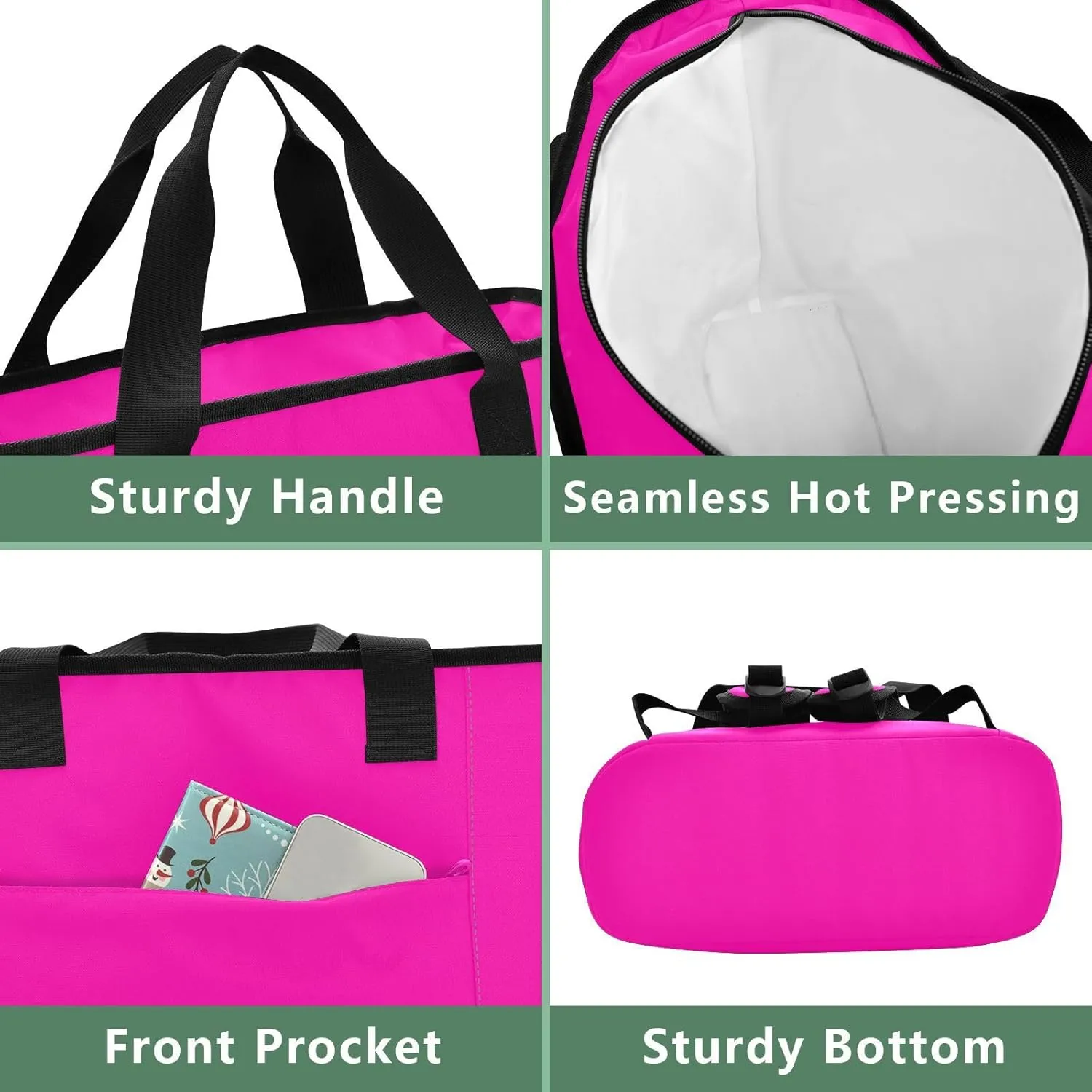 Fluorescent Yellow Electric Lime Cooler Bag 36 Cans Soft Side Coolers Insulated Leakproof Leakproof Cooling Tote Bag for Lunch