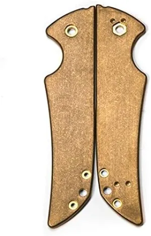 Flytanium Custom Brass Scales Compatible with Kershaw Skyline Folding Knife