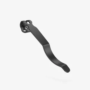 Flytanium Universal Titanium Folding Knife Pocket Clip Compatible with Benchmade Knife and Spyderco Knife Models, and Many Others (Long/Titanium Black)