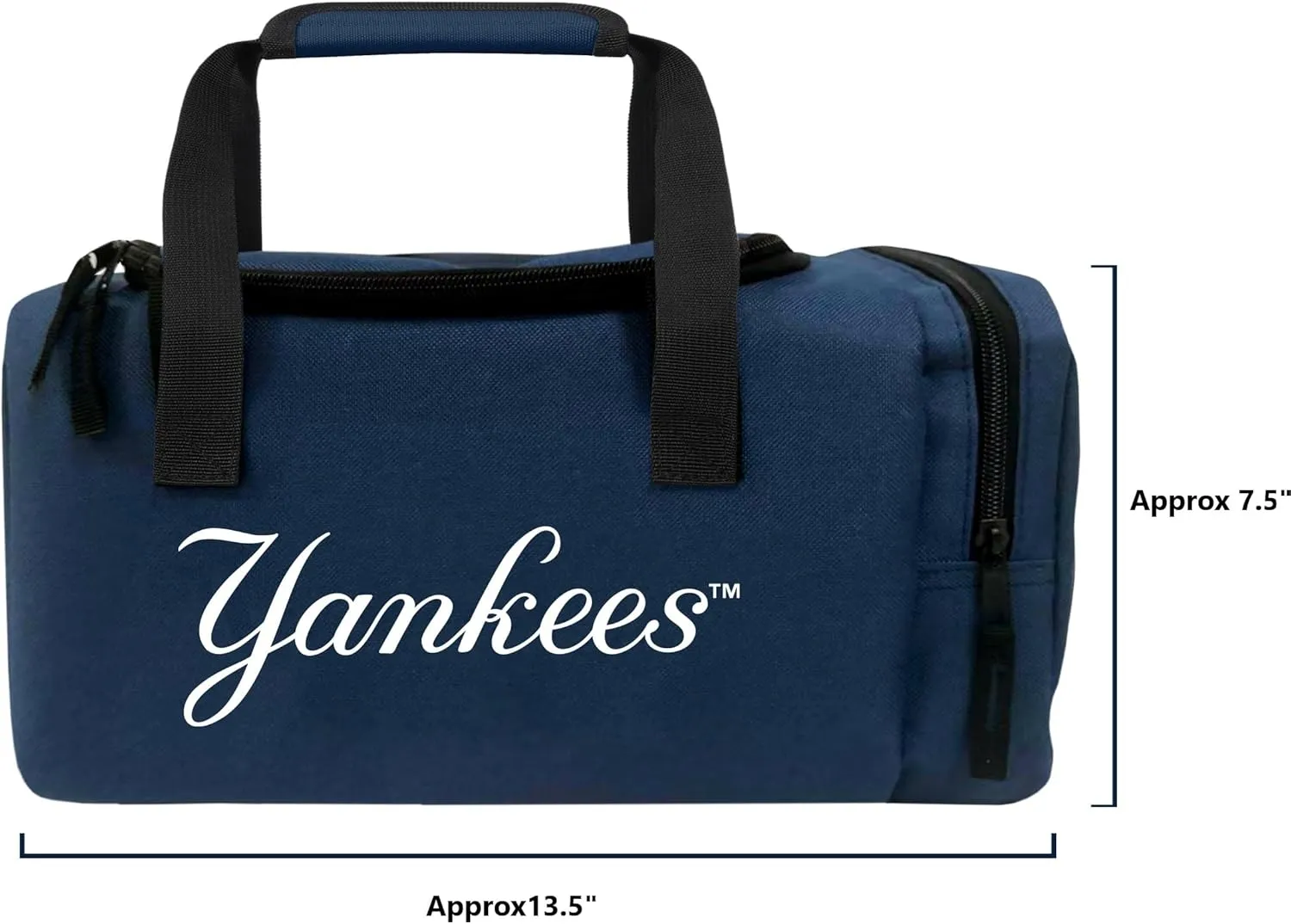 FOCO - MLB Officially Licensed Team Logo Insulated Lunch Box Cooler Duffel Bag with Zippered Side Pocket