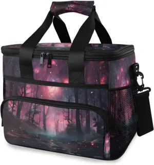 Forest Galaxy Cooler Bag Insulated Cooler Soft Sided Cooler 24 Can Portable Picnic Bag Large Leakproof Lunch Bag Box for Beach Grocery Camping Travel Car Men Women