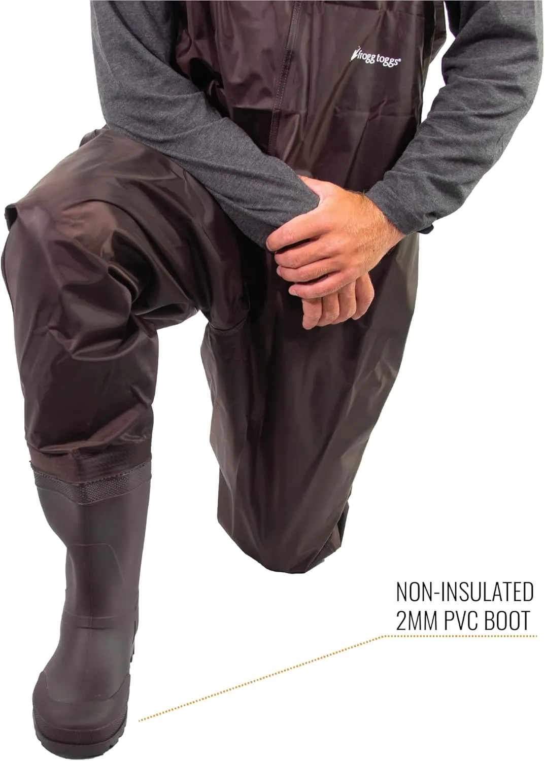 FROGG TOGGS Men's Rana II PVC Waterproof Fishing Boot Foot Chest Wader for Fishing