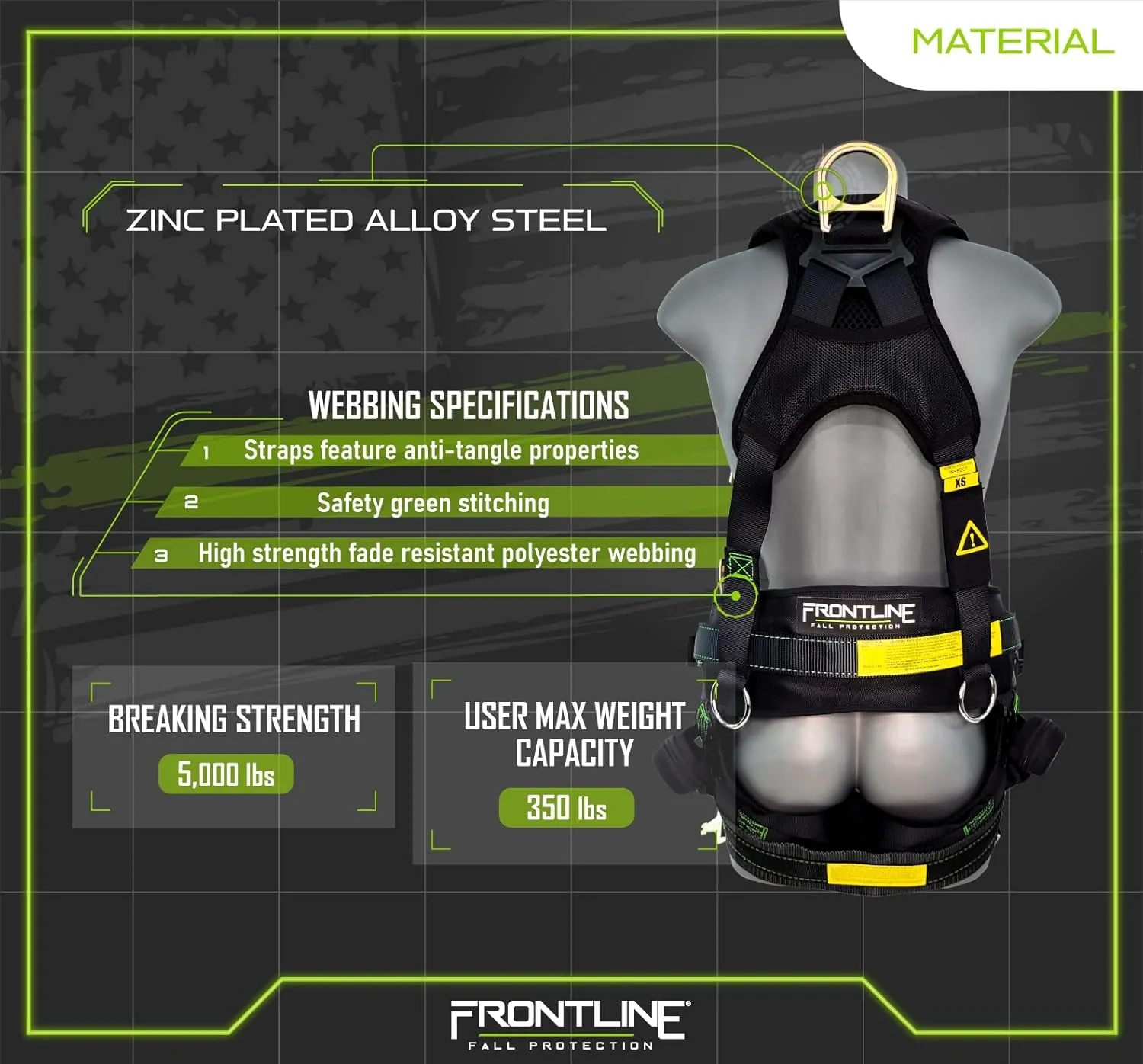 Frontline Patriot™ Vest Style Harness with Airflo