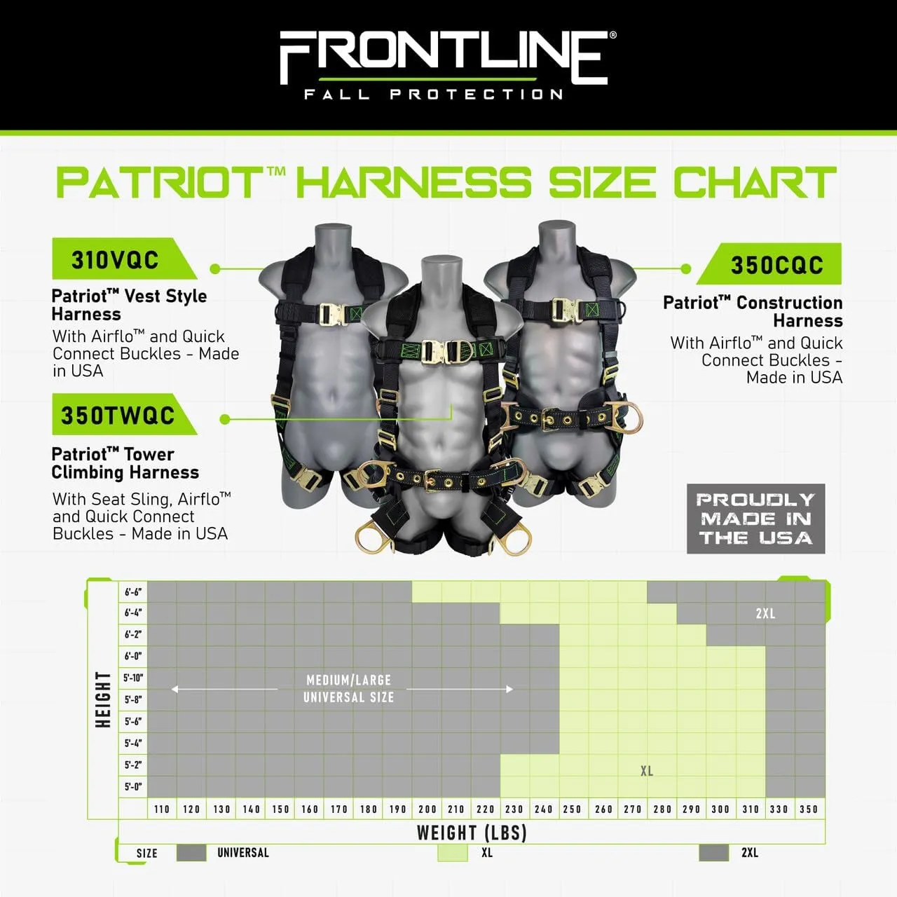 Frontline Patriot™ Vest Style Harness with Airflo