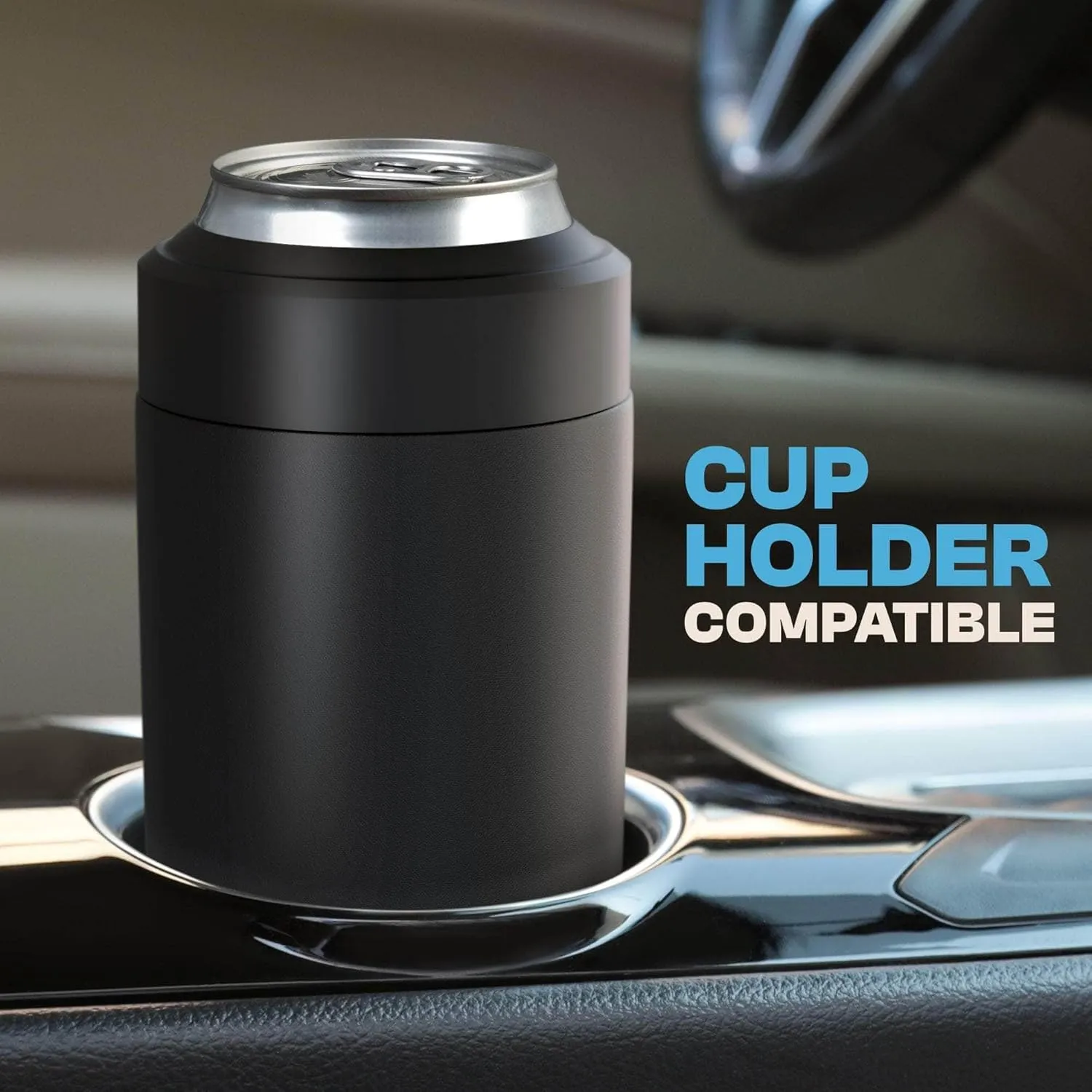 Frost Buddy Universal Buddy Can Cooler - Fits All - For Regular 12 & 16 oz or Slim-Size Bottles - Insulated Double-Walled Stainless Steel (Texastea)