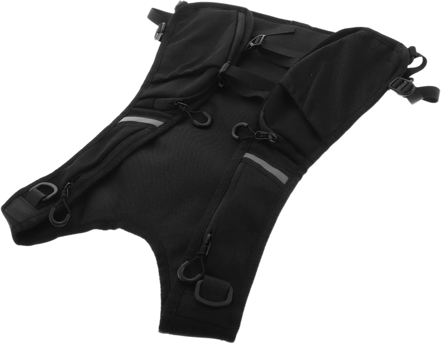 Functional Style Work Vest Runner Vest for Women Outdoor Accessory Night Running Gear Cycling Chest Bag Reflective Visibility Running Gear Safety Jacket Polyester Black