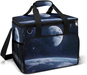 Galaxy Meteor Moon Earth Leakproof Camping Backpack Travel Cooler Bag Beach Food Storage Lunch Pack