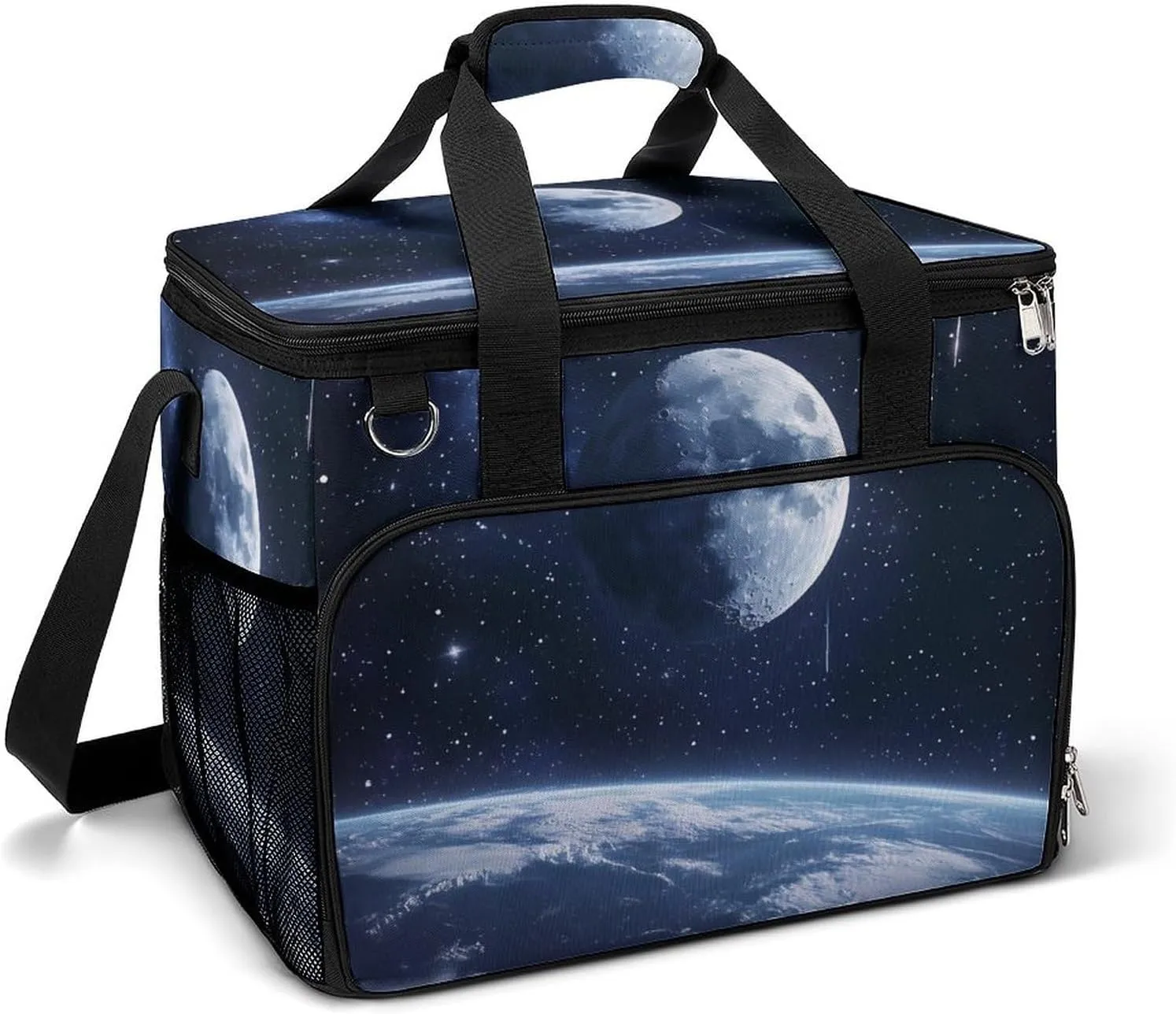 Galaxy Meteor Moon Earth Leakproof Camping Backpack Travel Cooler Bag Beach Food Storage Lunch Pack