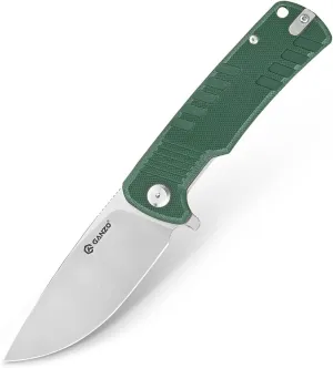 Ganzo G769-GR Folding Pocket Knife Razor Sharp D2 Stainless Steel Blade G10 Anti-Slip Handle with Clip Outdoor Hunting Fishing Hiking EDC Folder Best Gift for Men (Green)
