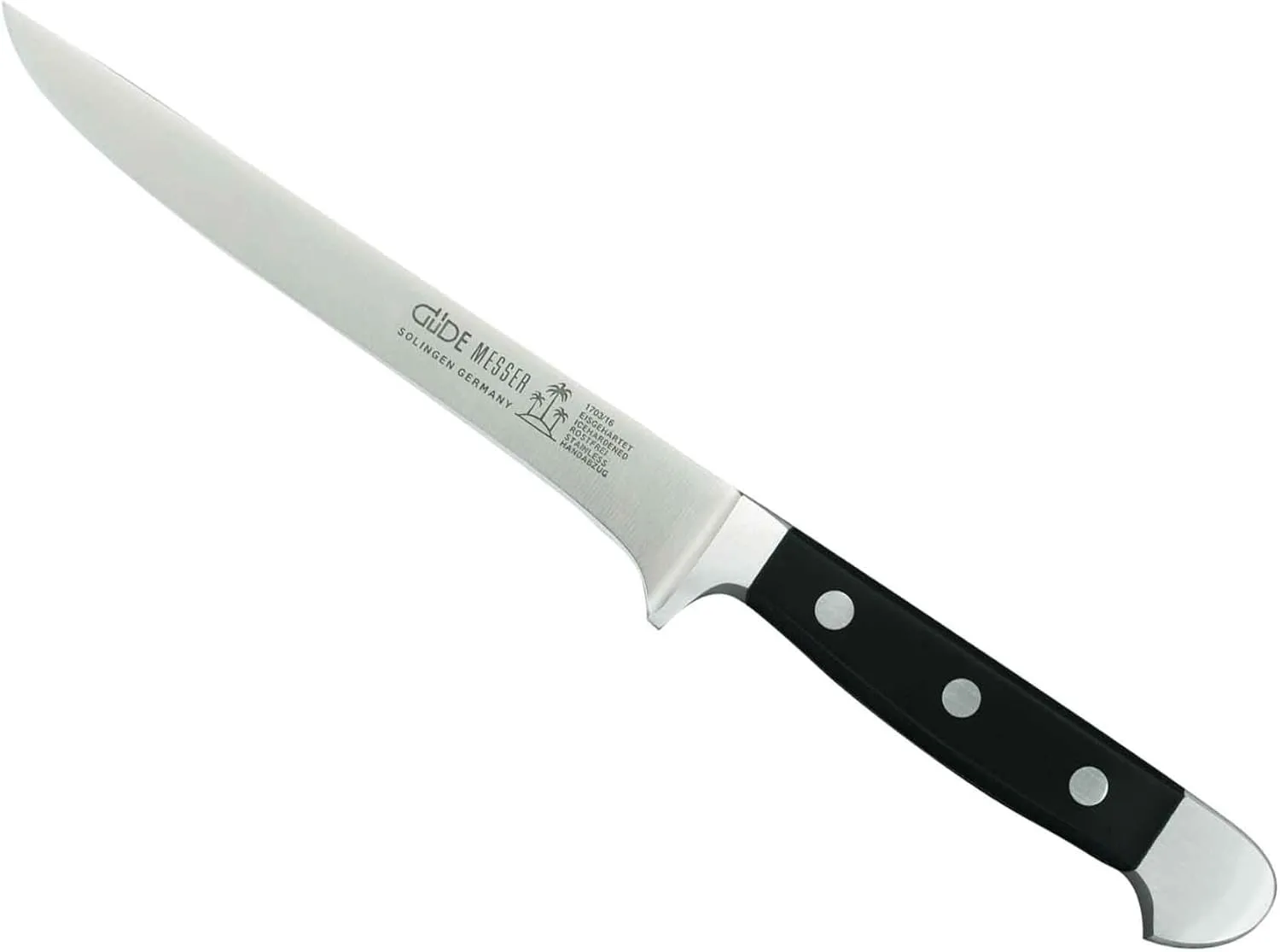 Güde Alpha Series Hand Forged Ice Hardened Stainless Steel Hostaform Handle Boning Knife, 6-Inch