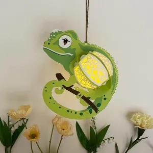 Gecko - 3D Gecko Lantern File - 8.4x7.9" - Cricut File - LightBoxGoodMan