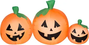Gemmy Halloween Inflatable Jack O' Lantern Trio, 2 ft Tall, Multi