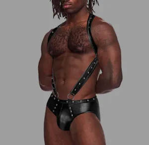 Genuine Leather Body Harness With Jockstrap