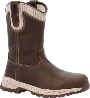Georgia Boot Eagle Trail Women’s Pull-On Work Boot, Brown, Size 11(M)