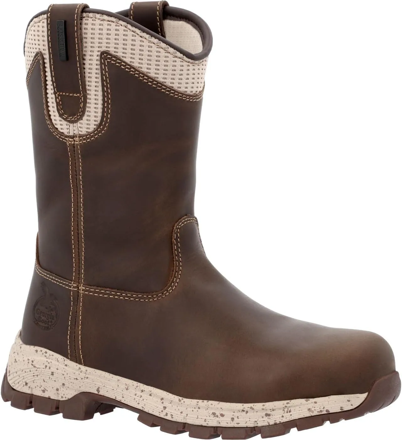 Georgia Boot Eagle Trail Women’s Pull-On Work Boot, Brown, Size 11(M)