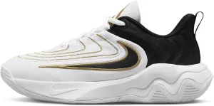Giannis Immortality 4 Big Kids' Basketball Shoes (FZ6734-100, White/Metallic Gold/Black) Size 5