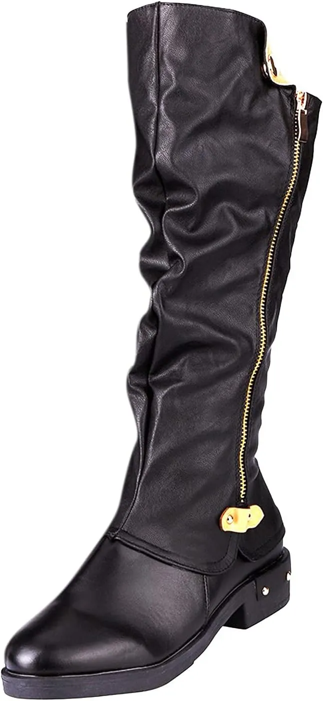 Gibobby Cowboy Boots for Women Low Heel Womens Wedge Ankle Boots V Cut Chunky Heels Tassels Side Zipper Booties 52