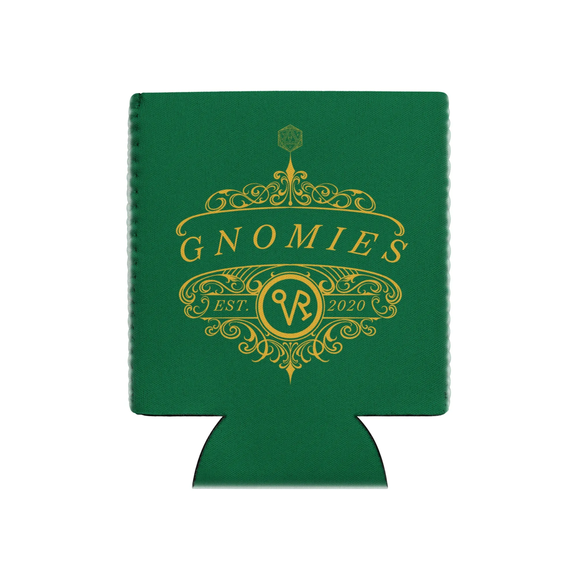 Gnomies Emerald & Golden Heritage Can Coozie