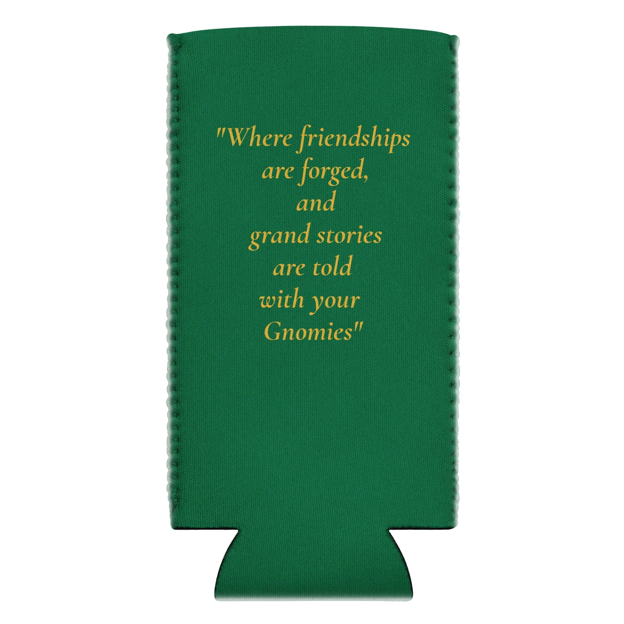 Gnomies Emerald & Golden Heritage Can Coozie
