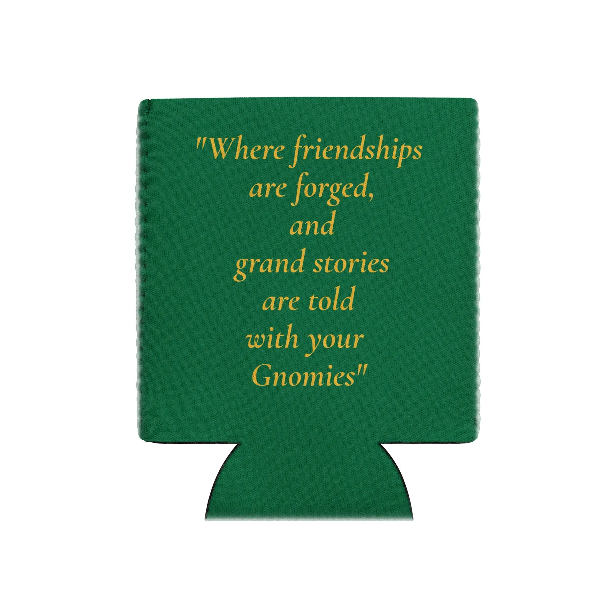 Gnomies Emerald & Golden Heritage Can Coozie