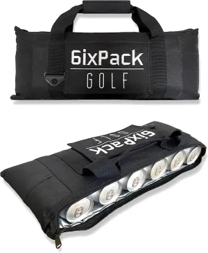 Golf Cooler Bag - HD Closed Cell Insulation Keeps Drinks Cold for Hours, Fits in Any Golf Bag, Includes Ice Packs and Cary Strap Holds 6 Beer Cans, Portable and Discrete Golf Accessories