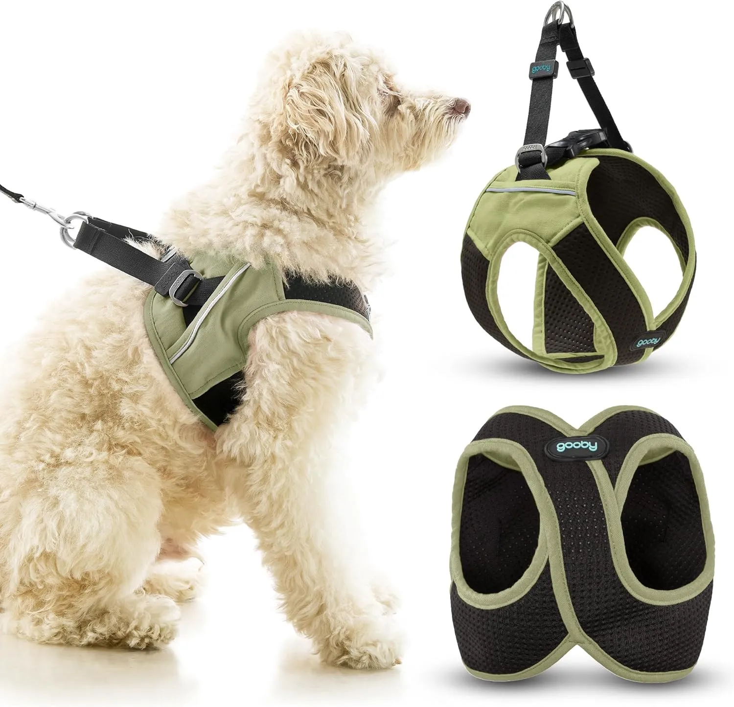 Gooby Escape Free Easy Fit X in Dog Harness - Portland Green, Medium