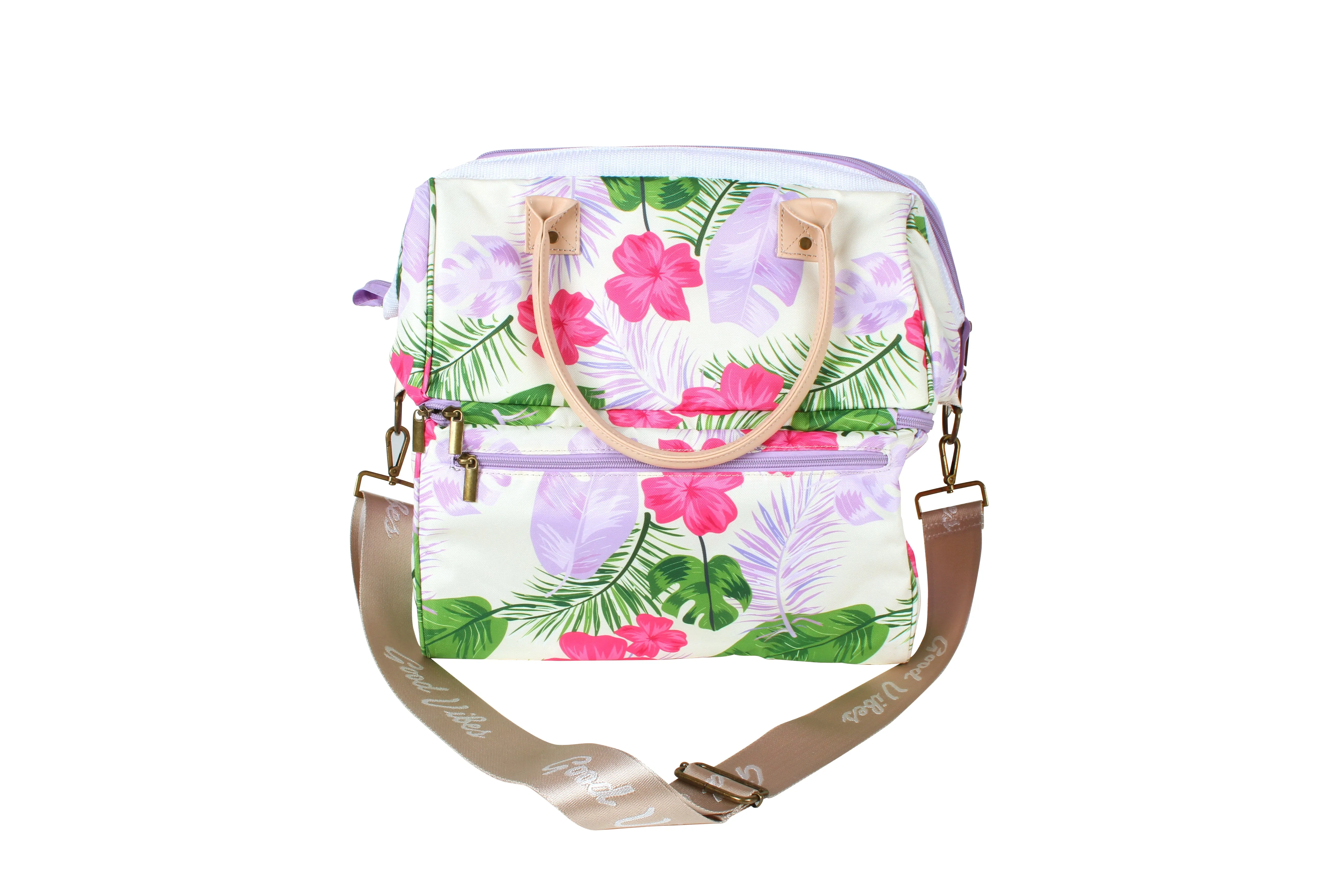 Good Vibes™ Premium Insulated Picnic Cooler Bag, Carry Handles, 2 Separate Compartments, Holds 24  Cans - Hawaiian Shore