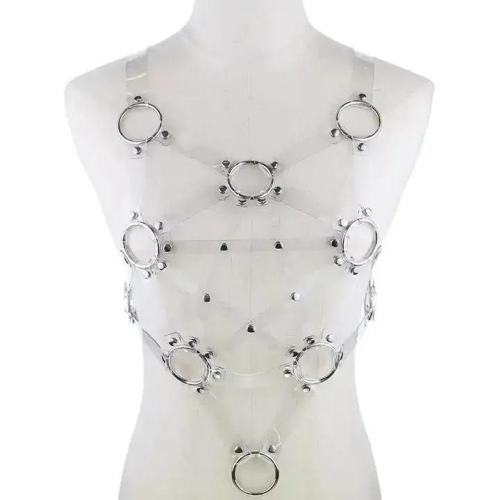 Gothic Pentagram Leather Harness