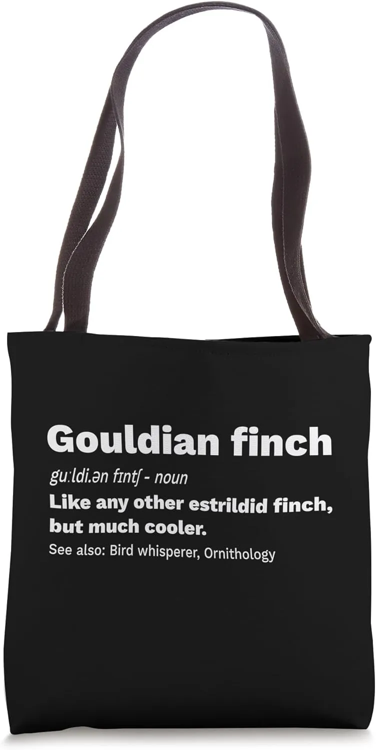 Gouldian Finch Estrildidae Funny Definition Tote Bag