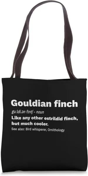 Gouldian Finch Estrildidae Funny Definition Tote Bag